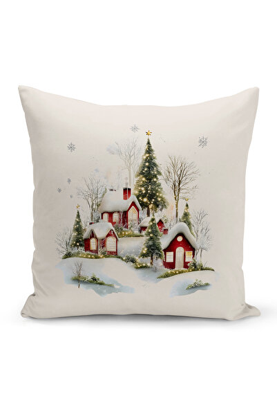 Bertille Home Новогодишна серия Двустранна калъфка за възглавница с цифров пе...