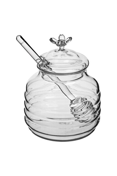 OEM Glass jar with spoon for honey 400ml