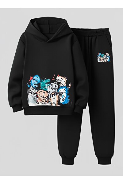 LORVEX Дитячий світшот - Комплект спортивного костюма з капюшоном СОЛОДКІ ДИН...