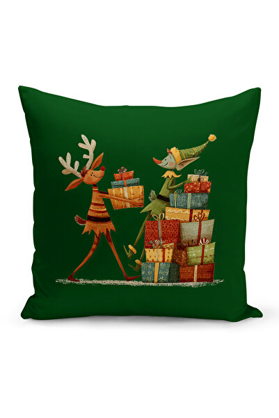 Bertille Home Новогодишна серия Двустранна калъфка за възглавница с цифров пе...