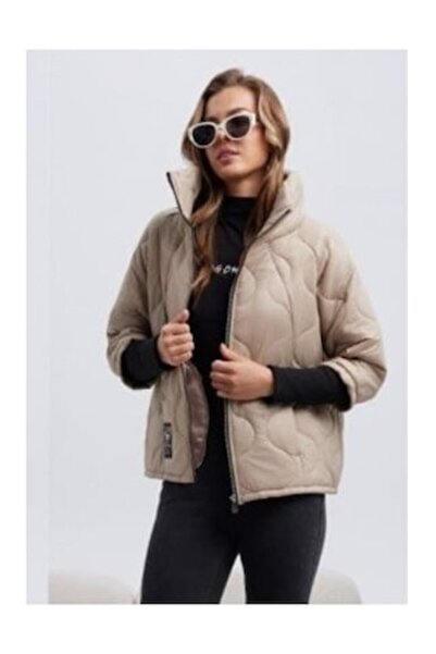 OEM Women's quilted beige jacket, lightweight and warm – Autumn/Winter, size S