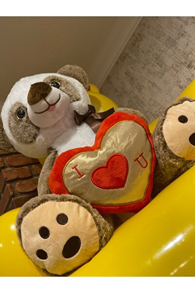 Toys Panda Holding a Heart