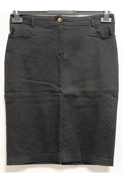 AKŞEN GİYİM Kadın % 92 Pamuk Denim Kumaş Likralı Leopar Desenli 4 Cepli Fermu...