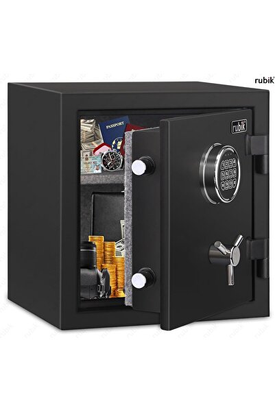 RUBIK 30 Minutes Fireproof Safe Box with Digital Keypad and Key Lock 21.5kg (40x38x31 cm) RBFP40