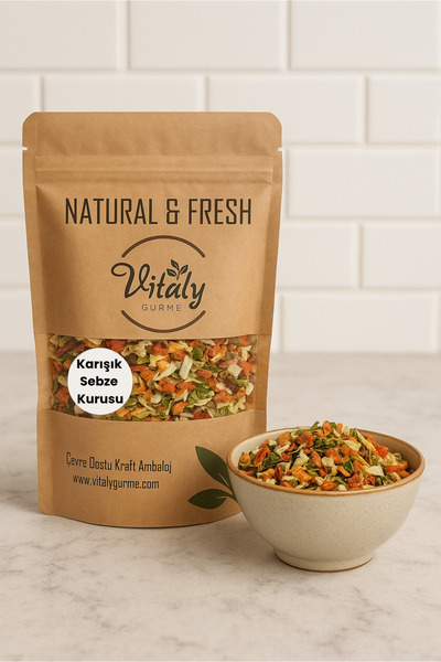 Vitaly Gurme Karışık Sebze Kurusu 100 g | Katkısız Doğal Yemek ve Çorba Karış...