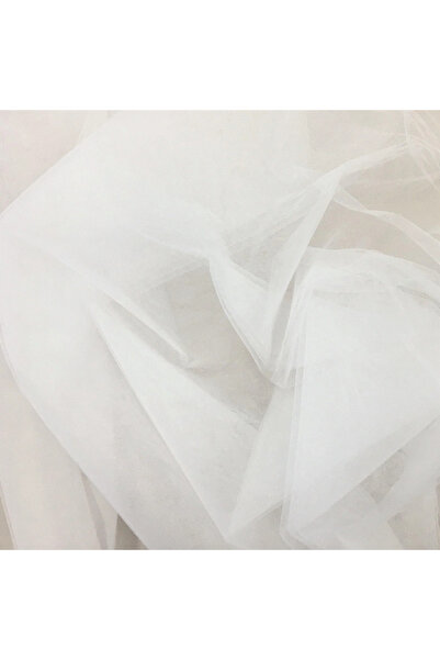 Organizasyon Pazarı White Crystal Tulle Fabric 1 Meter X 3 Meters Decorative Tulle Backdrop Table Background Ornament Tulle Party Fabric