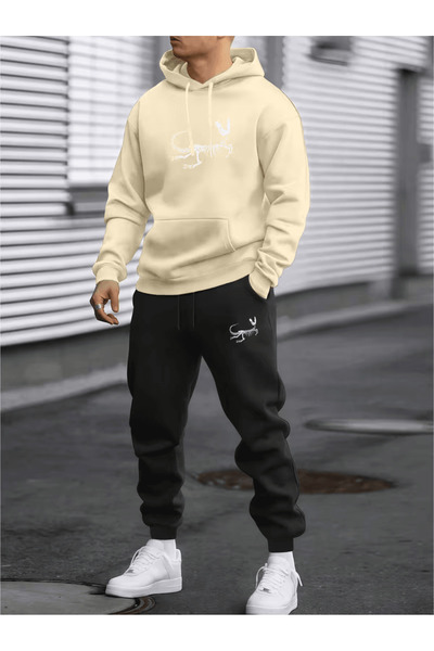 LAVİTTA بدلة جوجر ديناصور سكيليت بي مطبوع