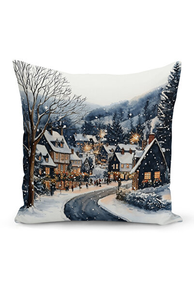 Bertille Home Новогодишна серия Двустранна калъфка за възглавница с цифров пе...