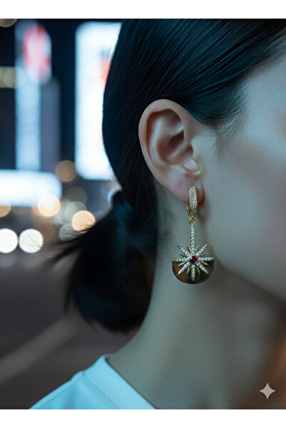 Begüm&CO Atelier Pembe Taş Detaylı Serenay Sarıkaya Seri Gold