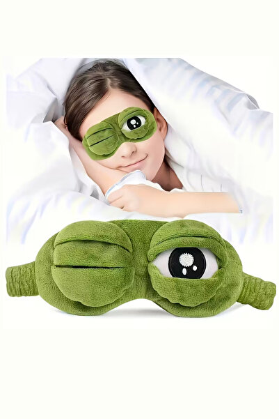 Trade Bazaar Супер мека маска за сън „Жаба“ | Удобна лента за очи за пътуване...
