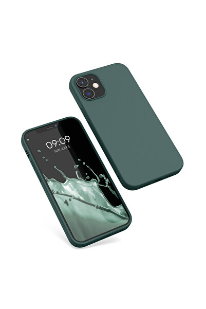 KWmobile Case for Apple iPhone 12/iPhone 12 Pro, Silicone, Green, 53938.171