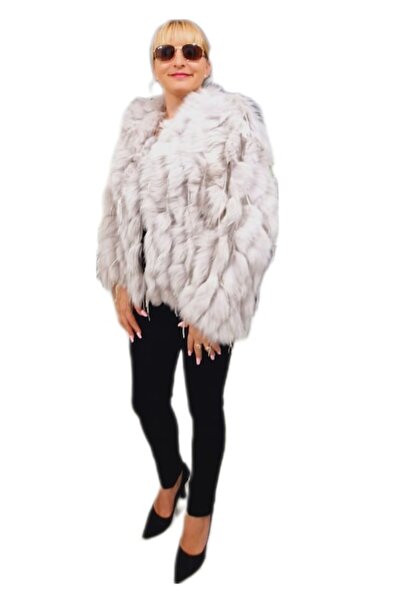 OEM Fox fur coat, light gray