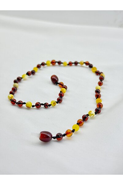 kehribar point Dark Multi Bebek Kehribar Kolye