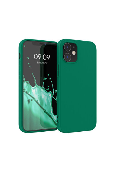KWmobile Case for Apple iPhone 12/iPhone 12 Pro, Silicone, Green, 53938.142