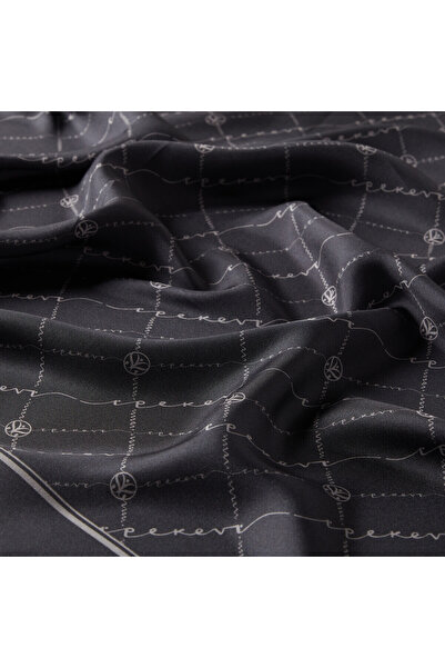 ipekevi Anthracite Silk Scarf 1141