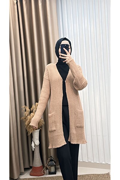 MERVE TESETTÜR Double Pocket Bearded Cardigan