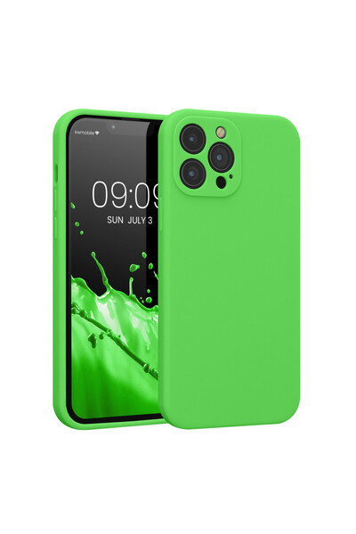 KWmobile Case for Apple iPhone 13 Pro Max, Silicone, Green, 59361.159