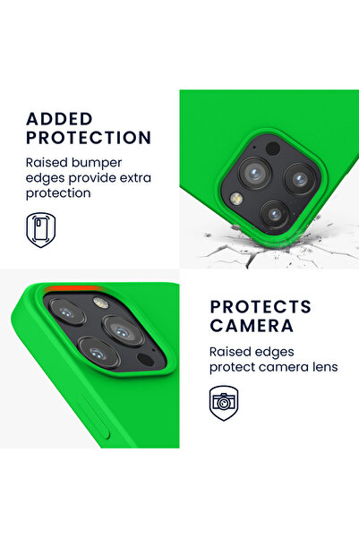 KWmobile Case for Apple iPhone 13 Pro Max, Silicone, Green, 55975.159