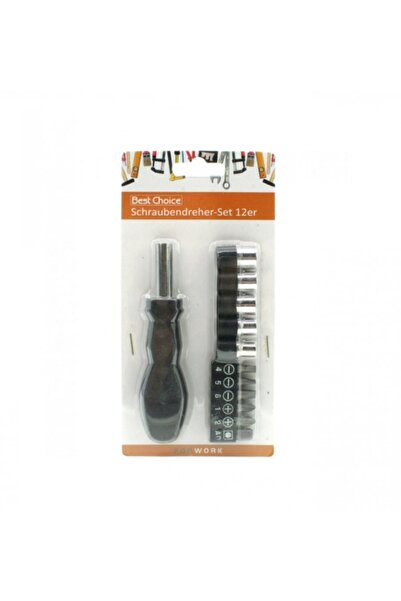 ATELIER Household screwdriver set with 11 accessories, Black