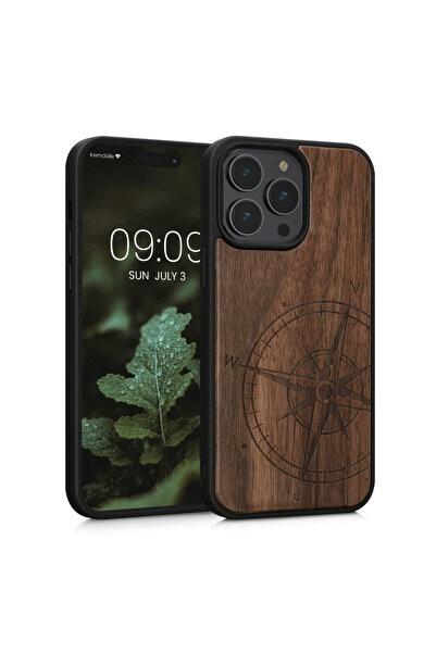 KWmobile Carcasă pentru Apple iPhone 14 Pro Max, Lemn, Maro, 59127.01
