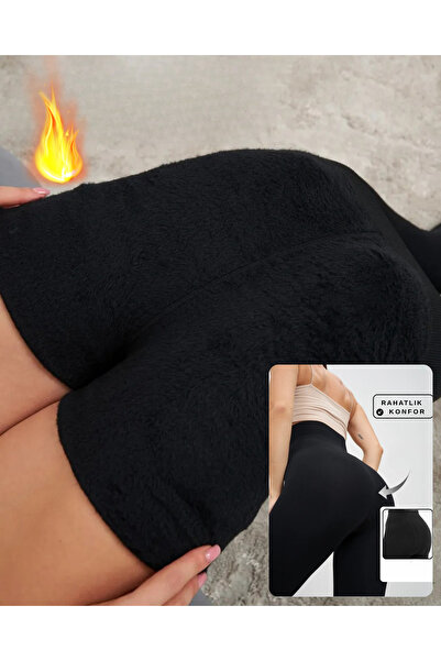 İXOMAN Women's High Waist Fleece-Lined Inner Liner Thermal Leggings Stretchy Fit Winter Underwear Sports Leggings