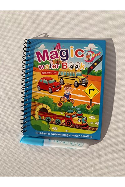 Fun4u TAŞITLARLA ÇOCUKLAR Magic Book Eğitici İngilizce Sihirli Boyama Kitabı ...