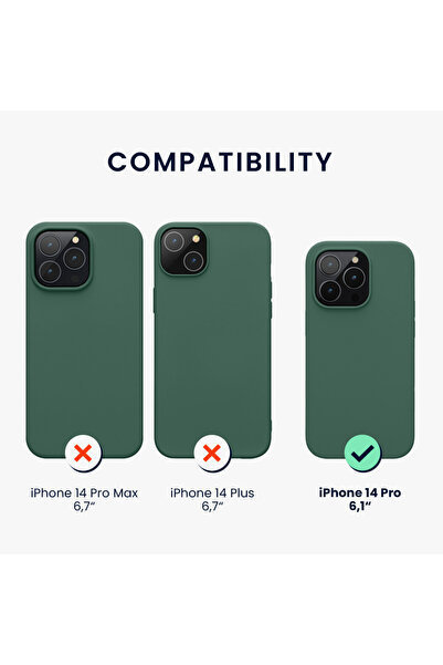 KWmobile Case for Apple iPhone 14 Pro, Silicone, Green, 59081.166