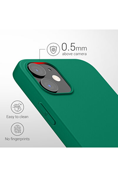 KWmobile Case for Apple iPhone 12/iPhone 12 Pro, Silicone, Green, 53938.142