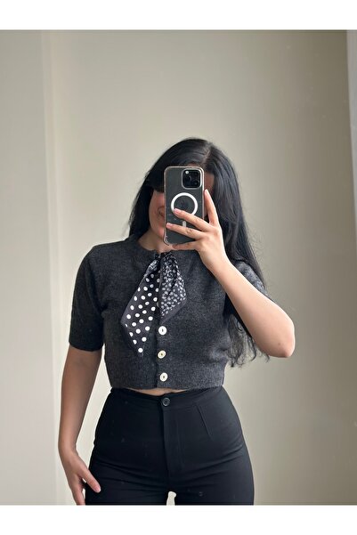 YELZEY BUTİK Scarf Detail Sweater