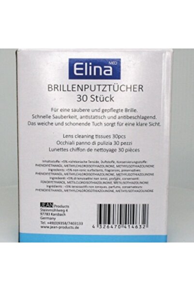 ELINA CLEAN Elina Med Anti-Fog Glasses Wipes, 30 pcs