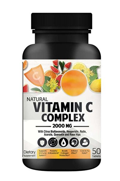 Natural Vitamin C Complex - 2000 mg - 50 Capsules