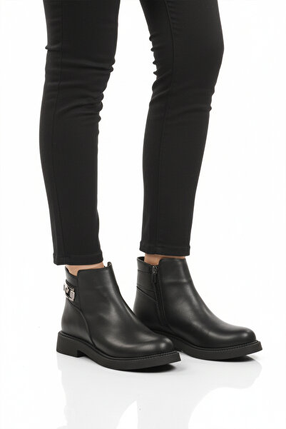 Pierre Cardin Black Fur Inside Non-Slip Sole Cold Resistant Women's Boots Pc-55161 Z