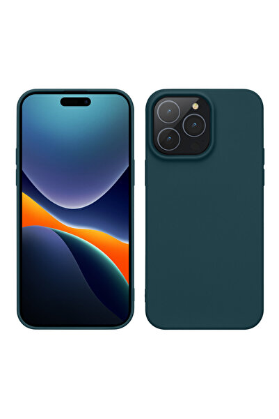 KWmobile Case for Apple iPhone 14 Pro Max, Silicone, Green, 59078.57