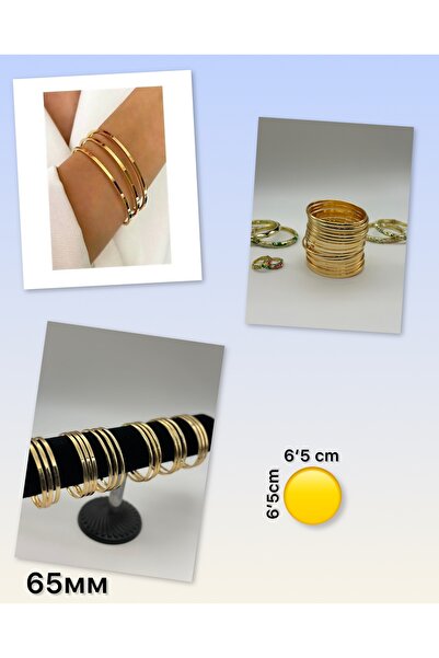 FERİHA DESING مجموعة أساور ثلاثية ذهبية اللون – تصميم أنيق وعصري