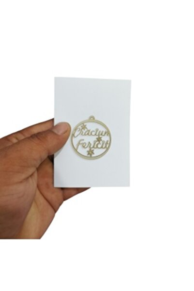 G Golden Case Set 20 Mini Christmas Cards, 75 x 105 mm, with Message, White