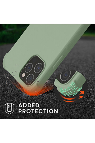 KWmobile Case for Apple iPhone 12/iPhone 12 Pro, Silicone, Green, 53840.172