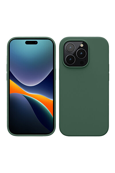 KWmobile Case for Apple iPhone 14 Pro, Silicone, Green, 59073.166