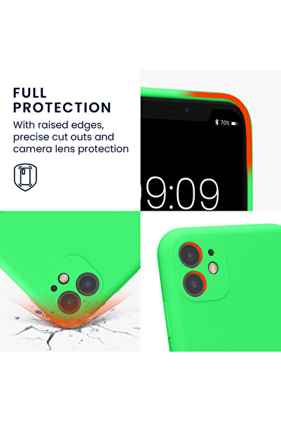 KWmobile Case for Apple iPhone 11, Silicone, Green, 59349.44