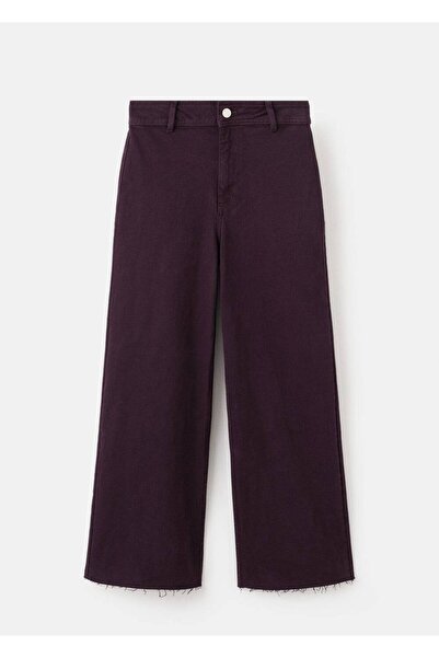 MANGO Woman Catherin yüksek belli culotte jean pantolon