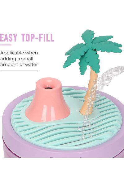 aheaks Air Humidifier Landscape View Mini Desktop USB Silent Steam Device Night Light