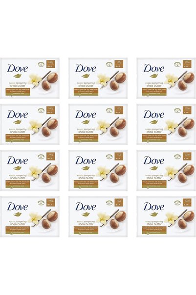 Dove Purely Pampering Shea Butter Beauty Bar Soap, 3.5oz / 100g (Pack of 12)