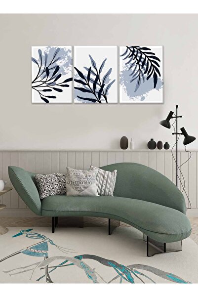 LOWHA مجموعة من 3 لوحات فنية جدارية من القماش مشدودة على إطار خشبي بتصميم تجر...