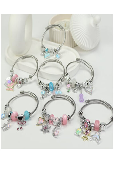 Flower Toys Silver Charm Bracelet 1 Piece