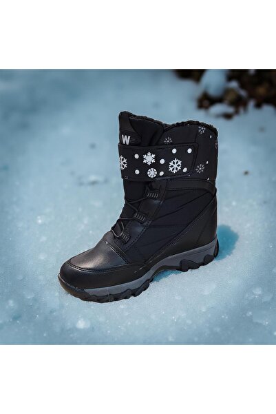 Asyagiyimavm Su Geçirmez Kar Botu - Termal Astarlı Kaymaz Taban Kışlık Unisex...