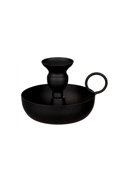 gbsterra Saplı Dekoratif Metal Siyah Şamdan Ø10x10cm