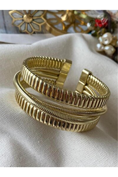 Zuzu Accessory 14K Mix Geniş Kelepçe