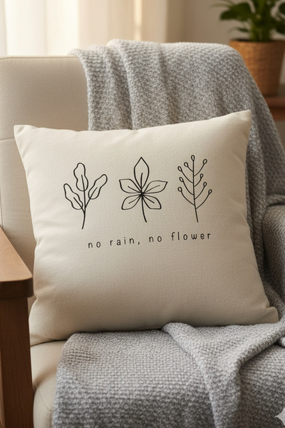 Kidyoo Art American Fabric Pillowcase 43×43 cm – Natural Design Without Zipper