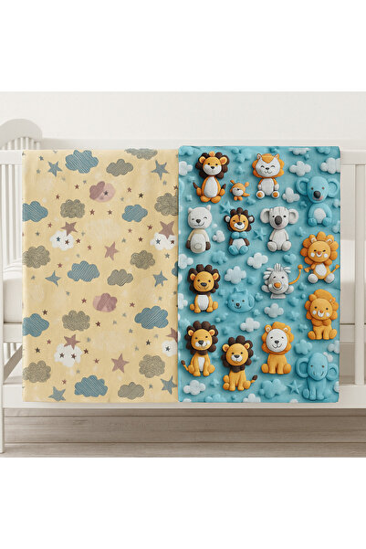 MUSGEM غطاء أطفال وملاءة من الموسلين مصنوعة من القطن 100٪ بطبقة مزدوجة وذات و...