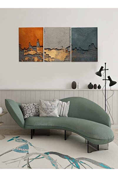 LOWHA مجموعة من 3 لوحات فنية جدارية من القماش مشدودة على إطار خشبي بتصميم تجر...