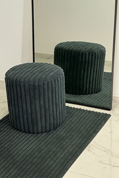 UYKUMODU YUVARLAK POFİDİK TEDDY KUMUŞ VEYA ÇİZGİLİ YUMUŞAK KADİFE